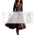 thumbnail image 2 of Blmnix Gingham Dress Dresses for Women Fit & Flare Vintage Dress Flowy Dresses Under Dresses Collared Long Sleeve Red Cocktail-Length Belted Women's Summer Dresses L, 2 of 6
