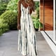 thumbnail image 1 of Vestido Suspendido Vestido bohemio largo con tirantes Vestido con tirantes de playa con estampado de columpio grande (Blanco XXL) Kuymtek para Mujer Blanco T L, 1 of 6
