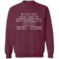thumbnail image 2 of OXI Crewneck Sweatshirt - If You Can Read This,Basic Casual Sweatshirts for Men's and Women Fleece Sweatshirt Long Sleeve- Maroon X-Large, 2 of 2