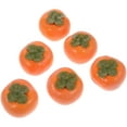 thumbnail image 3 of Tineasur Yellow Artificial Persimmon Props for Decoration EVA Material Vivid Realistic 6 Pieces, 3 of 8