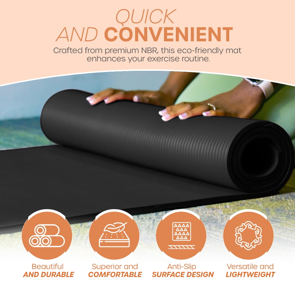 Yoga Mat with Carry Strap | Lightweight Yoga Mat For Pilates, Yoga | Free eBook For Mat Workouts