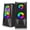 Black-Type B, variant on Computer Speakers for Desktop or Laptop, TSV 2.0 Stereo RGB PC Gaming Speakers with Stereo Surround Bass, 7 Colors LED Lights, USB-Powered 3.5mm Wired Speakers for PC Smartphone Tablet Projector TV