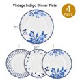thumbnail image 3 of Round Serving Plate Vintage Indigo Dinner Plate Set of 4 Appetizer Plates Salad Plates Home & Kitchen, 3 of 5