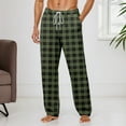 thumbnail image 2 of BOOMNY Mens Pajama Pants Wide Leg Pajamas Pants for Men Plaid Soft Pj Bottoms Pant With Pockets Cozy Homewear Loungewear, 2 of 6