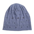 thumbnail image 4 of Wipya Double-Layer Cozy Knit Hat for Women Winter Thermal Beanie with Elegant Detail for Cold Weather Casual Outdoor Wear Blue, 4 of 4