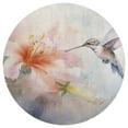 thumbnail image 3 of Flower Hummingbird Round Rugs -Washable Non-Slip Small Round Area Rug Throw Soft Circle Rugs for Bedroom, Modern Print Indoor Carpet for Entryway Sofa Living Room, 3 of 6