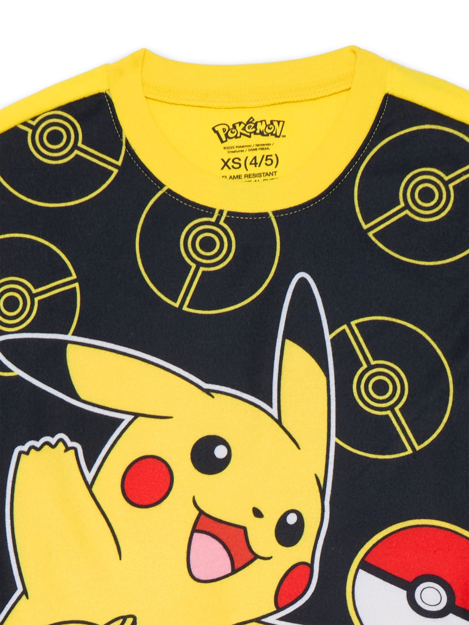 Pokémon Boys Pikachu Long Sleeve Top and Pants Pajama Set, 2-Piece, Sizes 4-16
