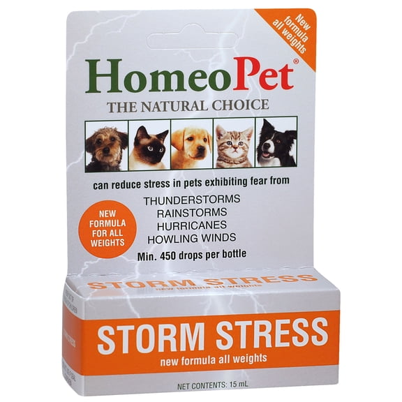 HomeoPet STORM STRESS Calming Support Drops for Pets, 15 mL