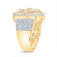 thumbnail image 2 of 10kt Yellow Gold 1 3/4 Cttw Natural Diamond Square Mens Ring, Men Size: 8-12, 2 of 4