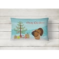 thumbnail image 2 of Carolines Treasures BB9353PW1216 Bronze Turkey Christmas Canvas Fabric Decorative Pillow, Teal, 12H x16W, multicolor, 2 of 3
