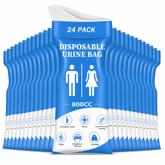 Portable Urination Devices Blue-24 12/24pack Travel Camping Car Trip