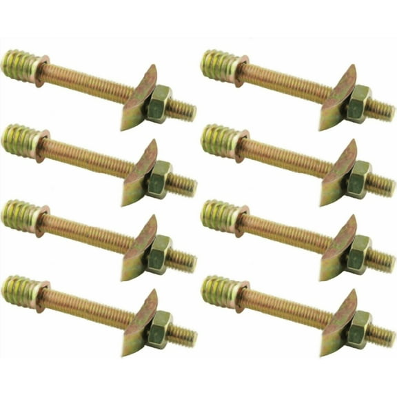 Fyliq Fittings of metal for beds,Threaded Rod Connectors Kit 4 in 1 Metal Furniture Connecting Fittings with Semilunar Connector M8 Half-Moon Nut