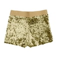 thumbnail image 4 of Shorts For Women Women's Sequins Elastic Waist Sparkly Straight Leg Glitter Hot Pants Sequin For Women Shorts, 4 of 7