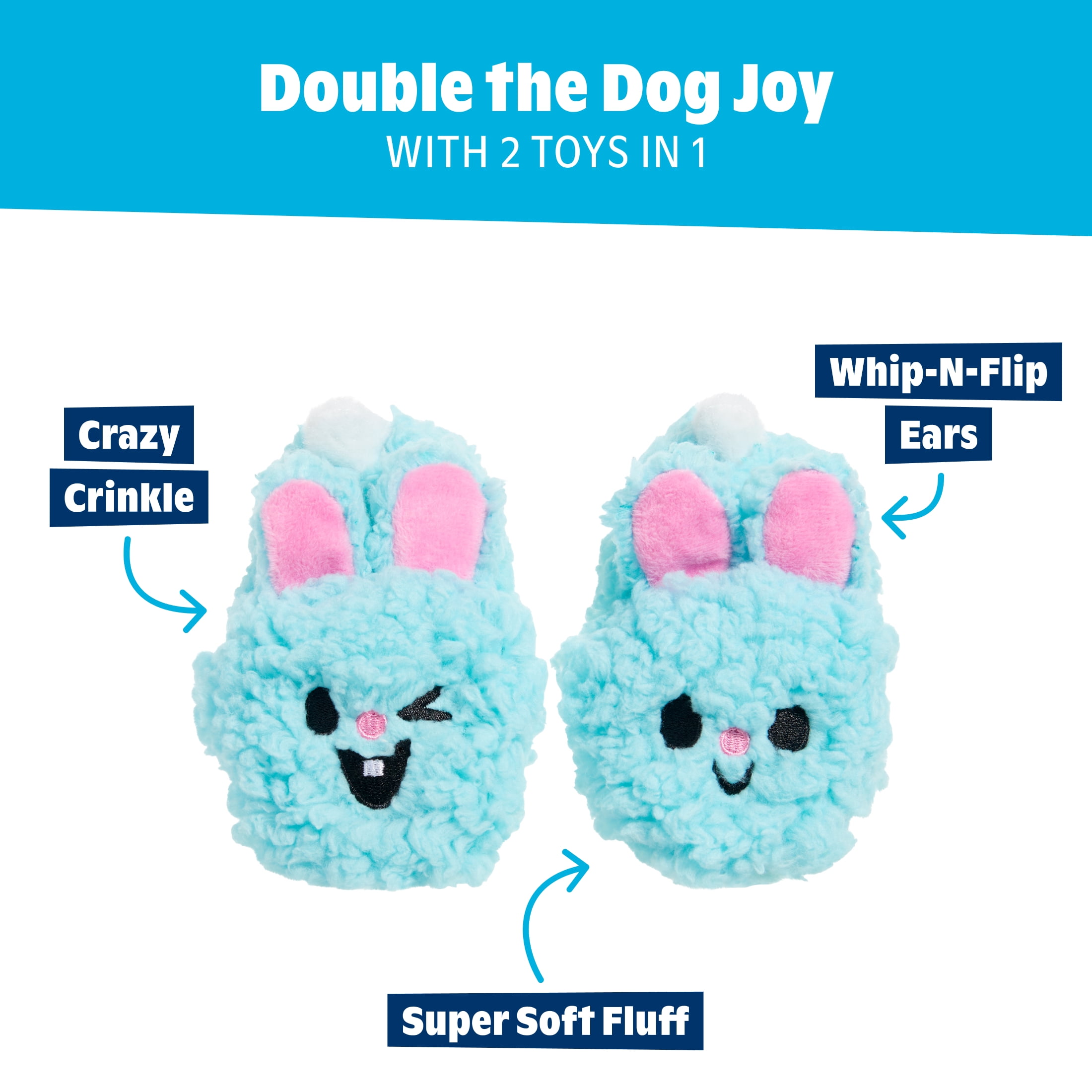 Yippy & Skippy Interactive Squeaky Chew Dog Toys for All Breeds, Durable