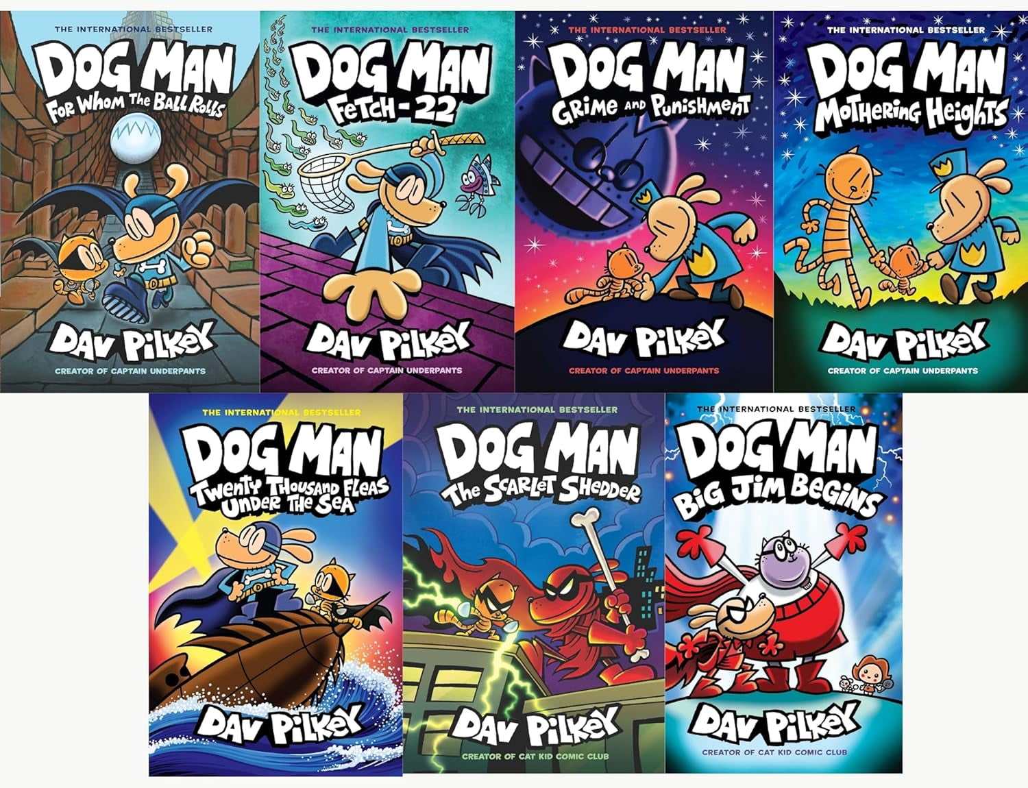 Dav Pilkey's Dog Man Series: 10-Book Set (Mothering Heights
