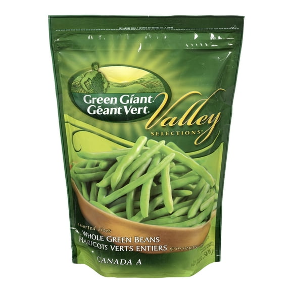 Haricots Verts Entiers Valley Selections*. Cultivé et emballé au Canada Haricots Verts Entiers Valley Selections 500g