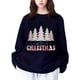 thumbnail image 1 of Gibobby Sudadera ligera Mujer Suéter informal a cuadros con estampado de árbol de Navidad para mujer con colores lindo y elegante perfecto para Navidad (Azul, M), 1 of 4