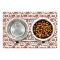 thumbnail image 1 of Traditional Pet Mat for Food and Water, Paisley Leaves and Ornamental Blossoms Floral Boho Persian Ethnic, Non-Slip Rubber Mat for Dogs and Cats, 18" X 12", by Ambesonne, 1 of 2