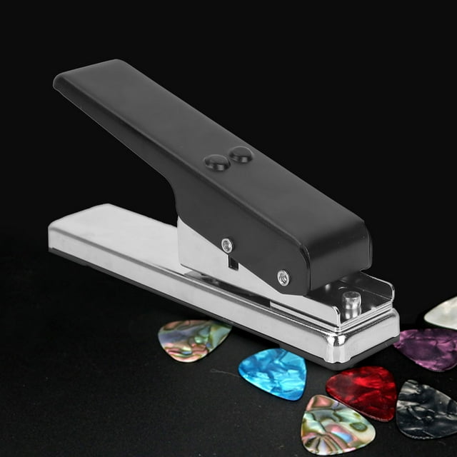 Guitar Bass Plectrum Pick Punch Metal Maker with 2 Molds DIY Tool Accessory