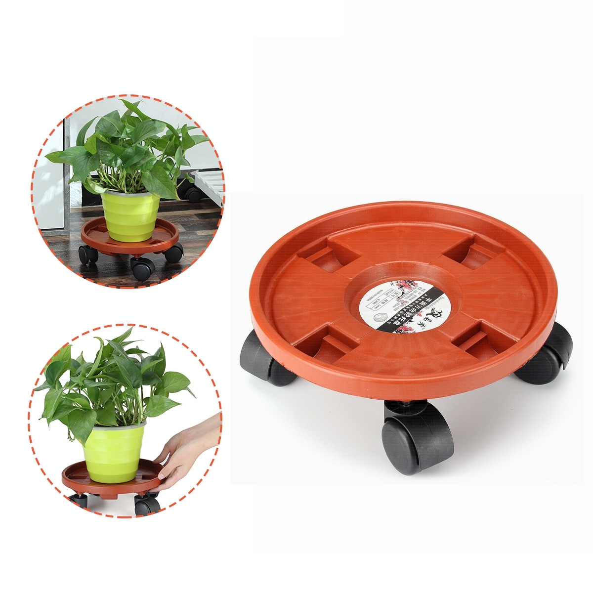 Rolling Plant Stand Outer Dia.12�� Flower Pot Rack Stand