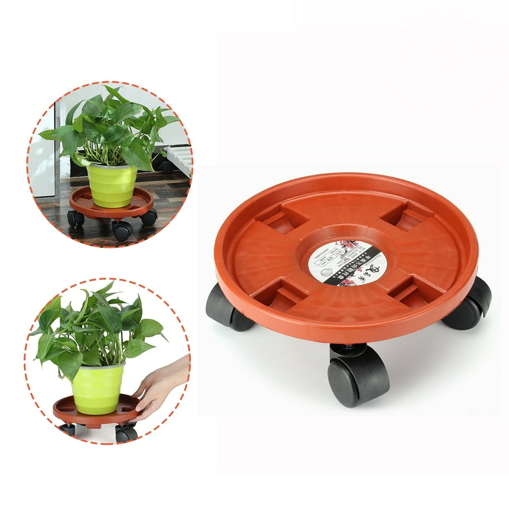 Rolling Plant Stand Outer Dia.12'' Flower Pot Rack Stand Holder PP