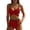 X237-Red, variant on Neewe Women High Waisted Bikini Sets Tummy Control Swimsuits Two Piece Drawstring Bathing Suit