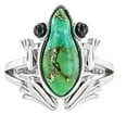 thumbnail image 4 of Turquoise Frog Animal Ring Cute Creative Jewelry For Women Zinc Alloy Fashion Ring Statement Piece For Daywear, 4 of 6