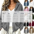 thumbnail image 3 of WIZUTIZ Women's Solid Color Corduroy Button Down Hoodie Drawstring Jacket Long Sleeve Loose Fit Casual Fall Winter Coat with Pockets, 3 of 9