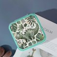 thumbnail image 4 of Autua Dinosaur Leaves Flower Jewelry Box Small Jewelry Organizer for Women Necklace Ring Earring Travel Case Compact Size Zipper Storage Box Green, 4 of 5