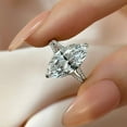 thumbnail image 2 of Kalapi Jewel 2.2 Ct Marquise Cut Moissanite Engagement Ring for Women - 14K White Gold Plated Split Shank Wedding Ring with Prong Setting - Perfect Anniversary, Proposal Gift, 2 of 4