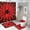 style-6, variant on Red Spider Web Black Cartoon Shower Curtain Bathroom Sets Toilet Lid Rug, Rugs Mat Bath Mat And Contour Mat, Shower Curtain 4Pcs
