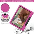 thumbnail image 5 of Dteck Kids Case for Samsung Galaxy Tab A8 10.5 inch 2022 SM-X200/SM-X205/SM-X207, Lightweight EVA Kids Friendly Shockproof 360 Rotating Grip Handle Folding Stand Cover - Rose, 5 of 6