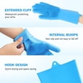 thumbnail image 6 of Magic Pet Grooming Gloves, Dog Cleaning Gloves, Pet Grooming Gloves, Dog Washing Gloves with High-Density Teeth, Heat Resistant Silicone Hair Remover, Bathing and Massaging for Dogs and Cat (Blue, L), 6 of 9