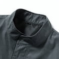 thumbnail image 6 of AZoiNM Men's Stand Collar Zip Jacket Loose Fit Lightweight Casual Long Sleeve Spring Fall, 6 of 10