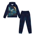 thumbnail image 5 of DISNIMO Flower Butterfly Hoodies Sets for Girls 2 Piece Outfits Fall Hoodies for Girls Pullover Sweatshirt with Pockets for Kids Hoodie And Jogger Set Boys Drop Shoulder Hoodie 6-7, 5 of 7
