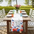 thumbnail image 4 of Table Runners 70 Inches Long Dress Scarves, Blue Red Flowers Farmhouse Coffee/Dining/Kitchen Table Decor, Holiday Table Runner, Elegant Spring Floral Butterfly Watercolor 13x70 Inch, 4 of 9