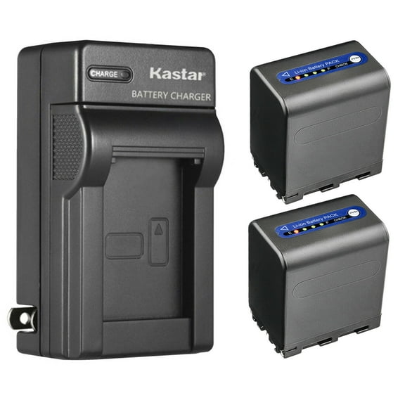 Kastar 2-Pack Battery and AC Wall Charger Replacement for Sony NP-FM30 NP-FM50 NP-FM55H NP-QM50 NP-QM51 NP-FM70 NP-FM71 NP-QM71 NP-QM71D NP-FM90 NP-FM91 NP-QM91 NP-QM91D BC-VM50 BC-VM10 BC-V615
