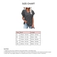 thumbnail image 4 of Top con cuello en V para mujer, mangas cortas con volantes, camiseta informal de verano holgada para uso diario, estampado floral negro L, 4 of 4