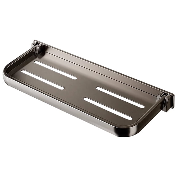 Foldable Adhesive Shelf, No Drill Aluminum Wall Mounted Shelf for Bathroom Kitchen, Rustproof