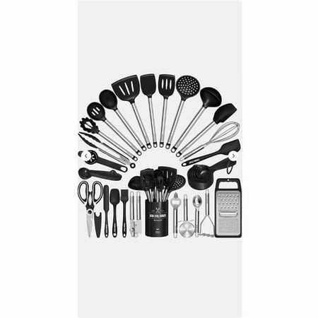 Umite Chef 4856 34PC Silicone Kitchen Utensils Set Stainless Steel Handle Nonstick Cookware