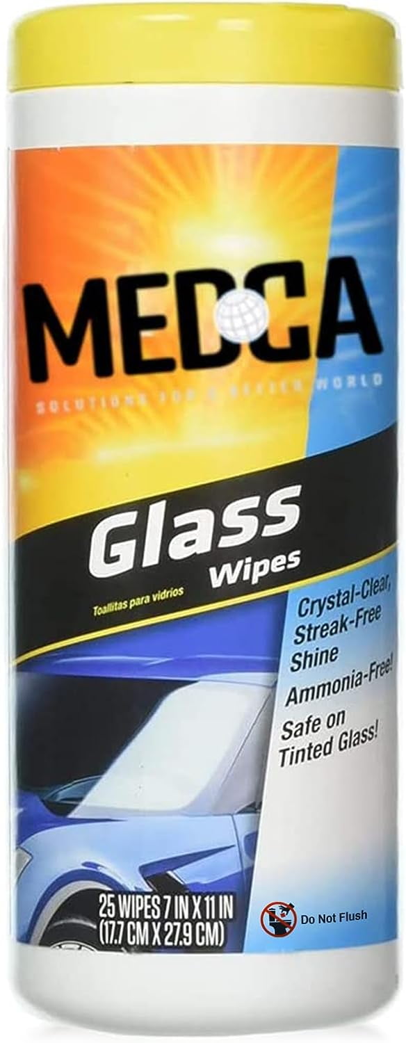 Glass Cleaner Wipes 25Count Disposable Cleaning Wipes, RVs, Cars