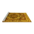 thumbnail image 2 of Ahgly Company Machine Washable Indoor Rectangle Oriental Yellow Industrial Area Rugs, 2' x 5', 2 of 4