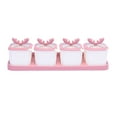 thumbnail image 4 of Juego de 4 tarros para especias Strade Fareast Limited a prueba de polvo color rosa, 4 of 8