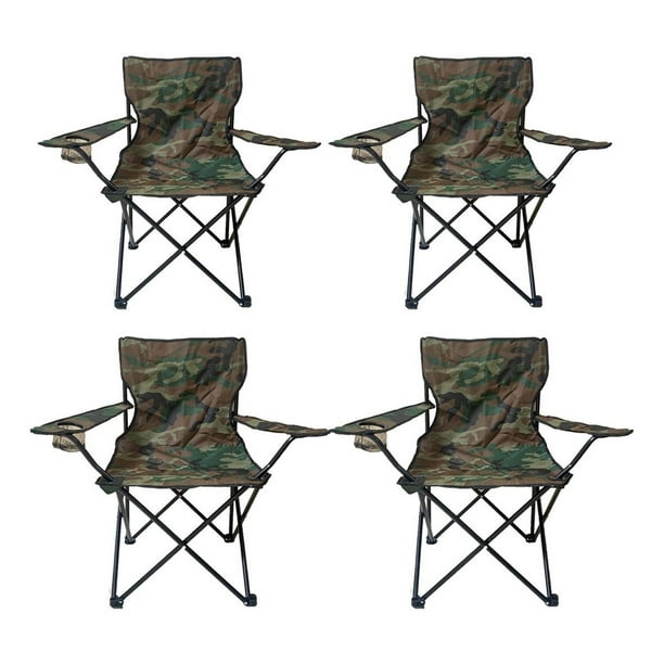 4 Sillas Plegables De Playa, Campamento Y Exteriores. verde