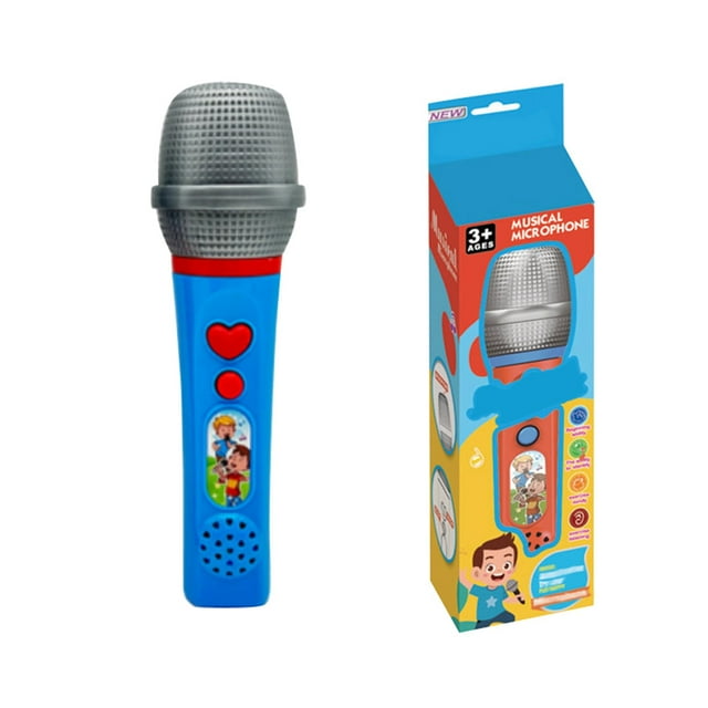 Noehoiugi Microphone Jouet Sans Fil avec Son de Chant Réaliste, Micro Karaoké en Plastique pour Imiter les Performances et la Lecture de Musique
