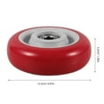 thumbnail image 2 of HOMEMAXS  4 Pcs PU Single Wheel Wheels Tires Attachable Caster Office Work Red, 2 of 8