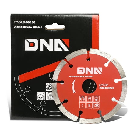 

DNA Motoring TOOLS-00120 DNA MOTORING 4.5 in. Wet Dry 13000RPM Diamond Saw Blade Cutting Disc Wheel for Masonry Metal Cutting Tool Assembly