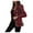 Wine, variant on Vedolay Women's Tops Womens Lapel Neck Long Sleeve Blazer Button Front Fashion Jacket,Brown M