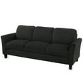 thumbnail image 6 of Hassch 3-Seat Sofa Fabric Three-Seater Sofa for Living Room Home Relax, Black (Not Included the Pillow), 6 of 10
