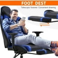 thumbnail image 6 of CL.HPAHKL Gaming Chair with Footrest, Ergonomic Computer Chair for Adults Women Men, Blue, 6 of 7